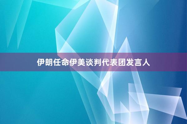 伊朗任命伊美谈判代表团发言人