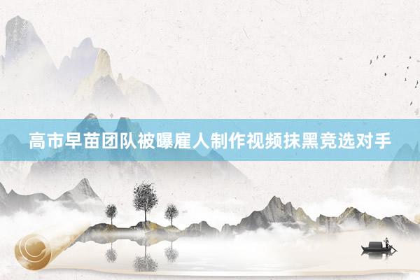 高市早苗团队被曝雇人制作视频抹黑竞选对手