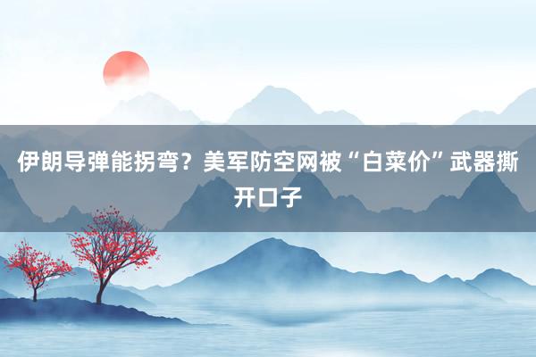 伊朗导弹能拐弯？美军防空网被“白菜价”武器撕开口子