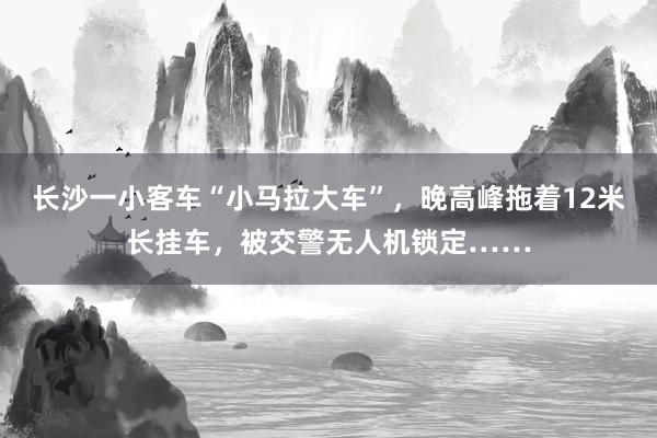 长沙一小客车“小马拉大车”，晚高峰拖着12米长挂车，被交警无人机锁定……