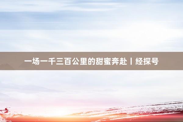 一场一千三百公里的甜蜜奔赴丨经探号