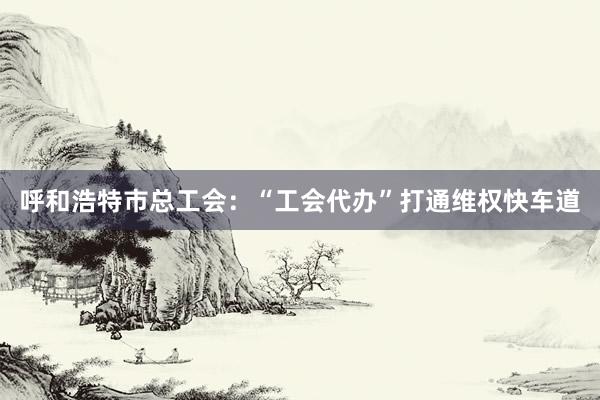 呼和浩特市总工会：“工会代办”打通维权快车道