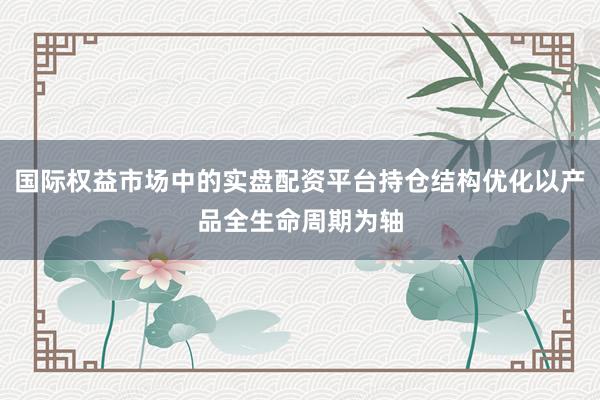 国际权益市场中的实盘配资平台持仓结构优化以产品全生命周期为轴