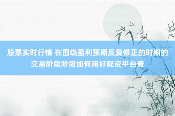股票实时行情 在围绕盈利预期反复修正的时期的交易阶段阶段如何用好配资平台查